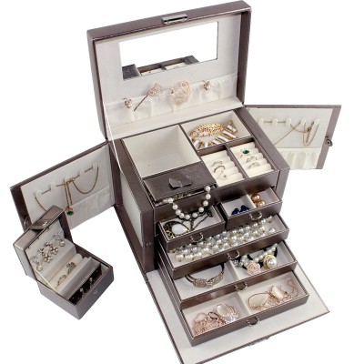 Šperky Box Velký Butterfly Evropský styl Kabelka Skladování Dřevěné Zámky Makeup Dárková krabička Manželství
