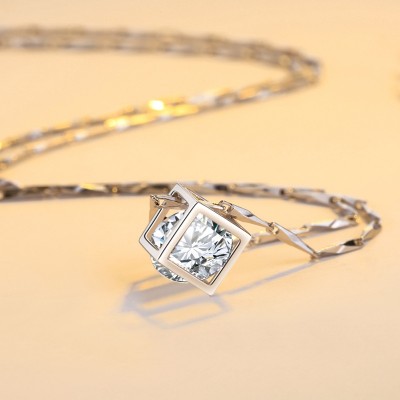 Náhrdelník klíčenka řetězec 999 stříbrný náhrdelník jednoduchý přívěsek srdce ve tvaru Tanabata Valentýna narozeninový dárek