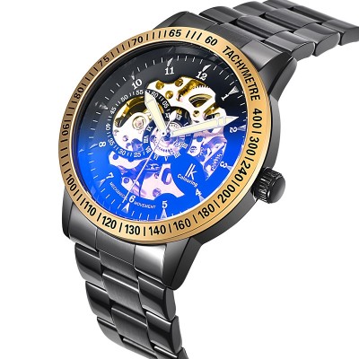 Pánské hodinky pánské velké číselné hodinky automatické nerezové duté vodotěsné záře mužské hodinky přílivu