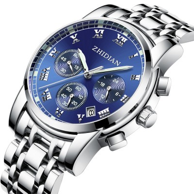 Hodinky z křemenné hodinkové oceli se světelnými vodotěsnými hodinky pro muže