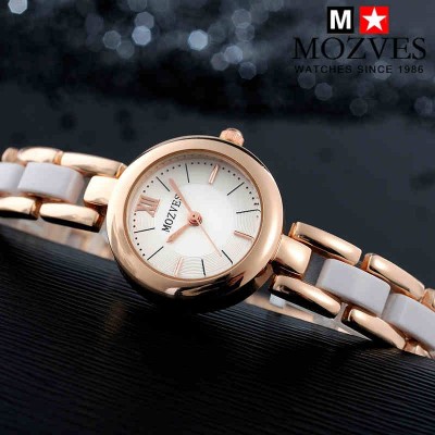 Korejská verze krásné módní trendové hodinky dámy retro náramek stolní dívky ženské hodinky keramické bílé vodotěsné křemenné hodinky
