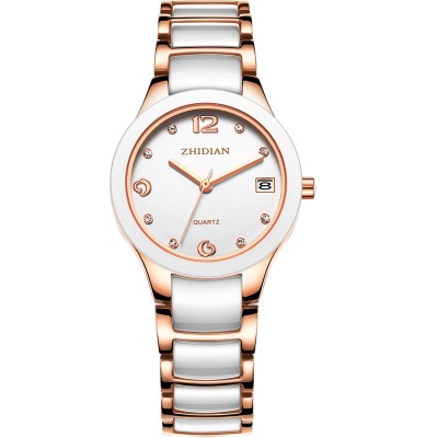 Keramické hodinky dámské hodinky móda trend quartz hodinky vodotěsný jednoduchý diamant hodinky žena student volný čas