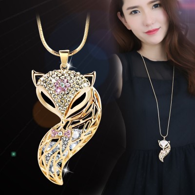 Fox svetr řetěz dlouhý ženské korejský ornament náhrdelník divoký podzim a zimní příliv personalizované svetr přívěsek s oděvy
