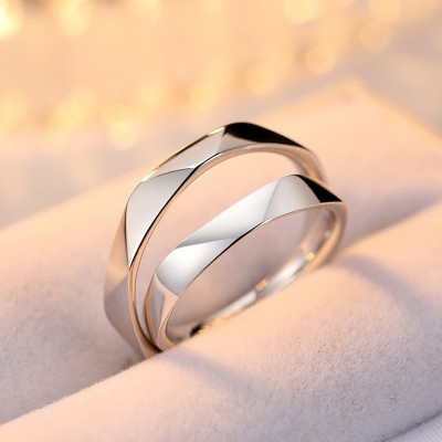 Originální 999 stříbrná dvojice prsten pár ženské ústa muži a ženy ručně vyrobené stříbro na prstenu studentů prsten prsten
