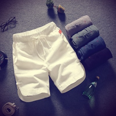 Letní příležitostné šortky pánské bavlněné a plátěné kalhoty letní kalhoty volné volné kód sportovní plážové kalhoty příliv pánské kalhoty