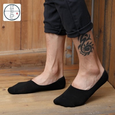 Lodní ponožky pánské letní tenká část neviditelné ponožky bavlněné mělké ústa silikonové protiskluzové ponožky muži nízké k deodorantům ponožky mužské