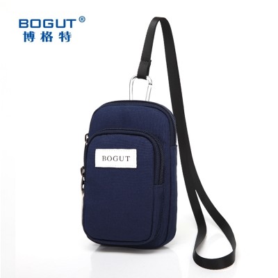 5.5 palcový mobilní telefon taška na hrudi taška muži opotřebení pás kapsy multifunkční volný čas zavěšení zápěstí rameno taška
