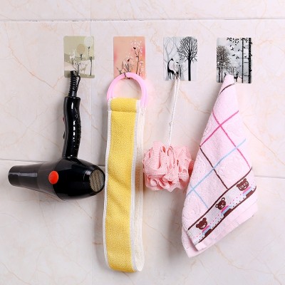 Silně zahalené tyčinky hákové tyče na nehty kuchyňské nástěnné kreativní kosmetické ložisko s nelepivým nástěnným závěsným hákem