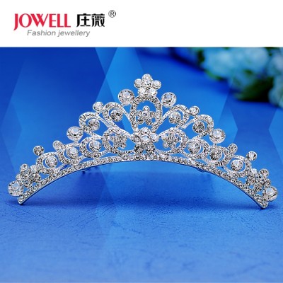 Koreansk brud brud hodeplagg ornamenter krone størrelse Legering Smykker Bryllup krone diamant smykker