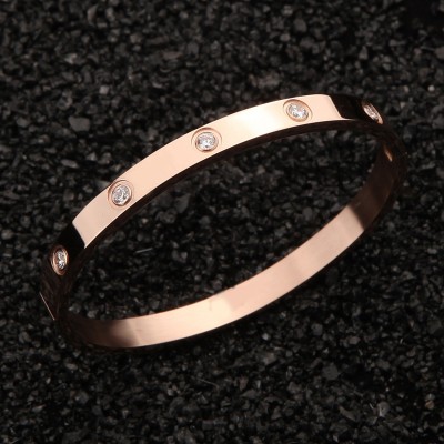 Love Screw Ring Armband Evig Rose Forgylt 18K kvinnelig kvinnelig armbånd titanium smykker fra Japan og Sør-Korea