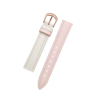 Kvarts klokkerem header bred 14mm jente Macarons flerfarget Color Leather Watch Leather Watchband