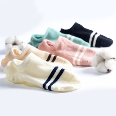 Sokker, damesokker, sokker grunne, usynlig sommer, tynn bomull, silikon slip, lavkorea, nydelige koreanske sålesokker