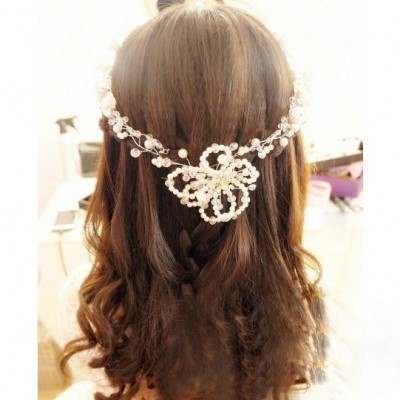Koreansk brud hodeplagg håndlagde bryllupsmykker brudekjole hår styling tilbehør