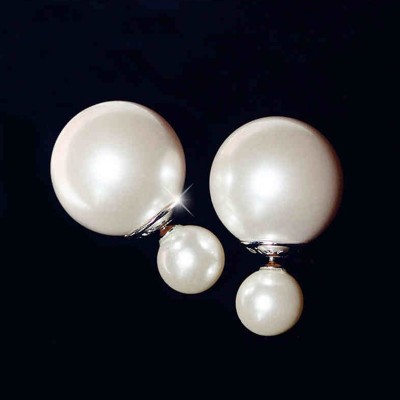 925 sølv doble perle skall perle øreringer kvinnelige temperament øreringer øreringer Korea allergi med sertifikat
