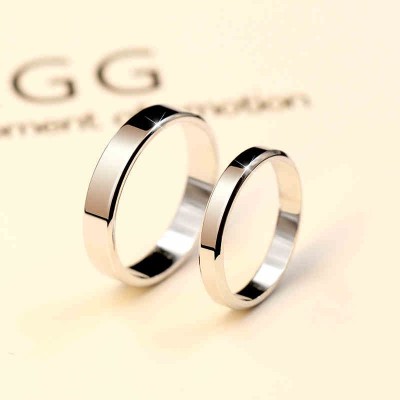 Vigg S925 sølv elskere ring, et par japanske og koreanske studenter kontrakt for menn og kvinner tilbys glatt