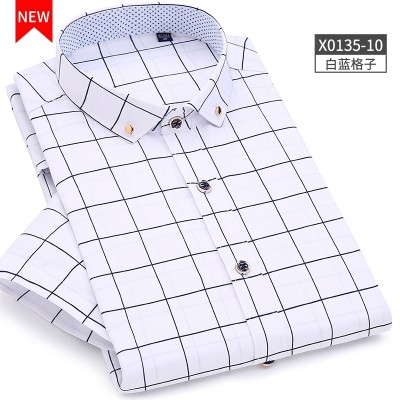 Den antarktiske sommeren en kortermet skjorte for menn, slank koreansk blomsterskjorte, avslappet stempel, halv ermet Metrosexual tynn skjorte